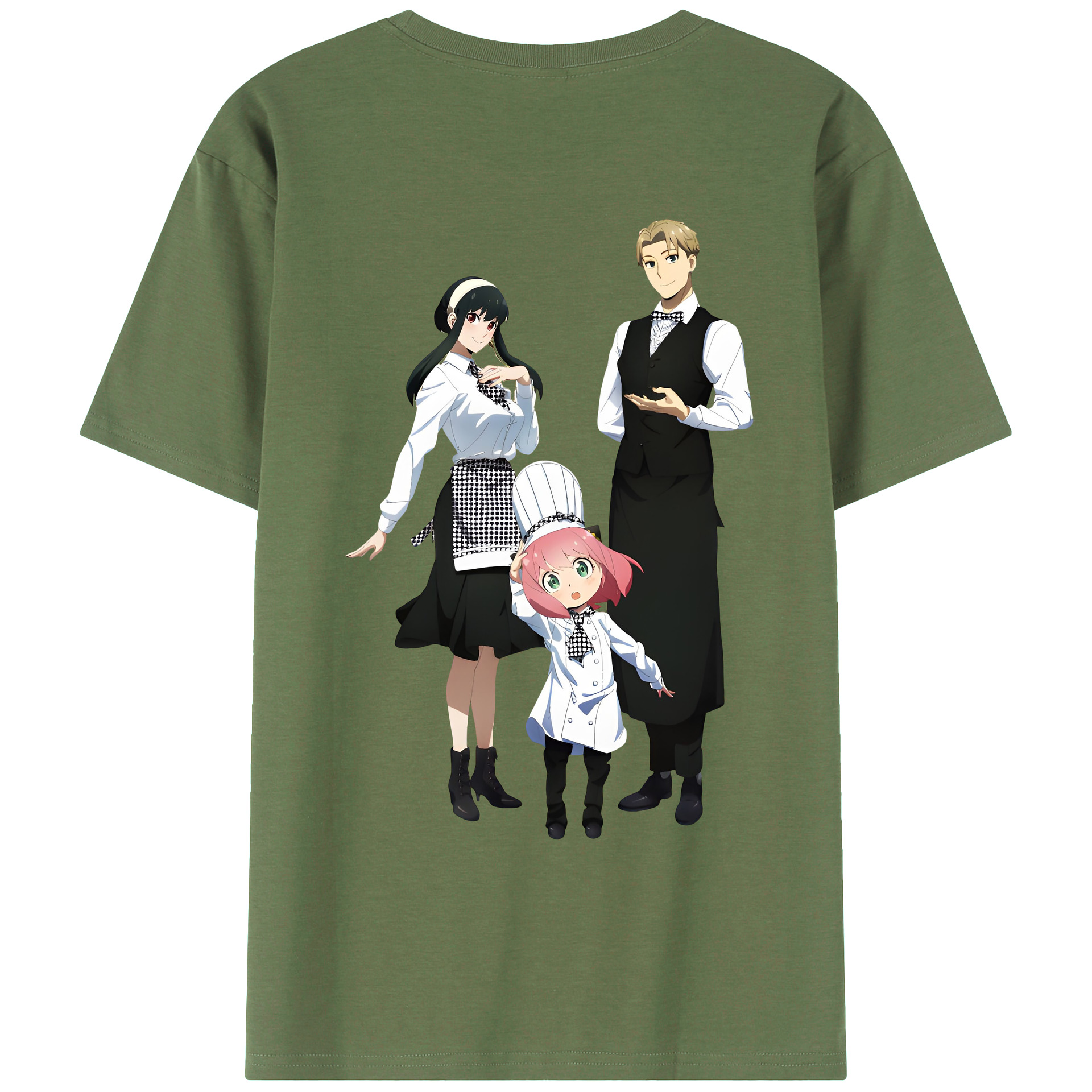 （画像用） SPY×FAMILY间谍家家酒 綿100％ メンズ半袖Tシャツ（バックプリント） 通気性
